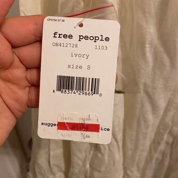 Free People Doin’ It Right Blouse - Ivory - Picture 7 of 8